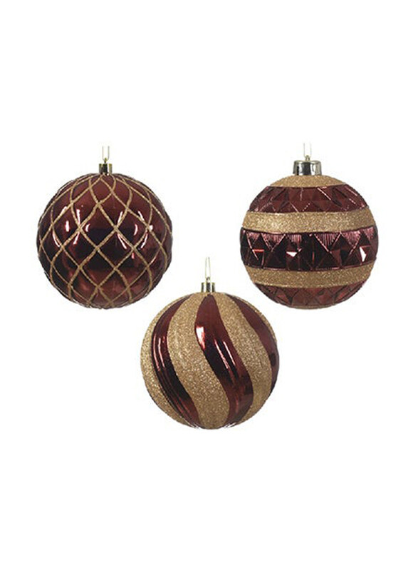 

Kaemingk Decoris Baubles Shatterproof Oxblood, 12cm, Assorted Colour