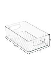 IDesign Home Organizer Bin For Pantry Refrigerator Freezer & Storage Cabinet, Medium, Clear