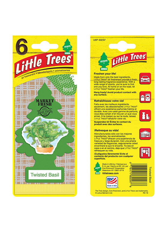 

Little Trees Twisted Basil Card Air Freshener, Green