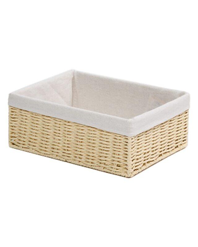 

Homesmiths Extra Large Storage Baskets with Liner, 39 x 30 x 16.5 cm, Beige