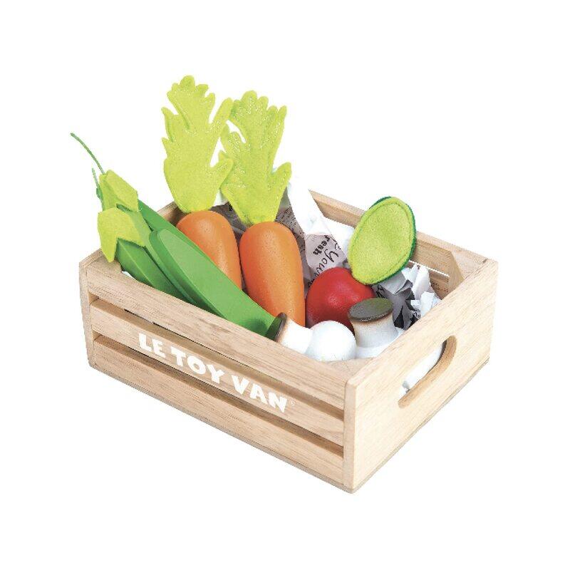 

Le Toy Van Honeybake Collection Vegetables '5 A Day' Crate Set Premium Wooden Toys, Multicolour, Age 3+ Years