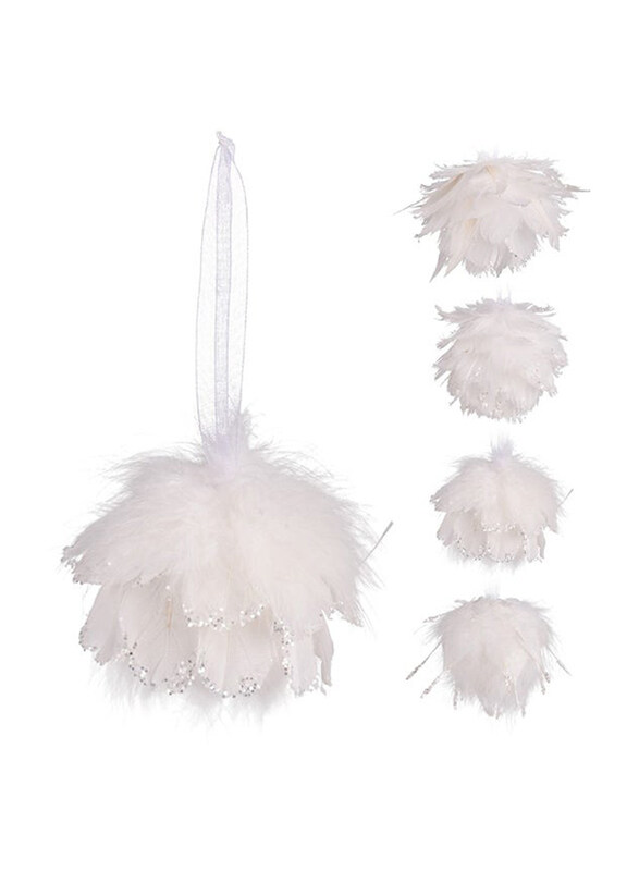 

Koopman 10cm Xmas Feather Ball, Assorted