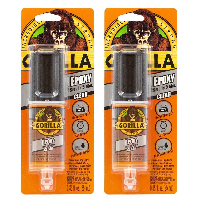 

Gorilla 85ml 2 Part Epoxy 5 Minute Set Syringe, Clear