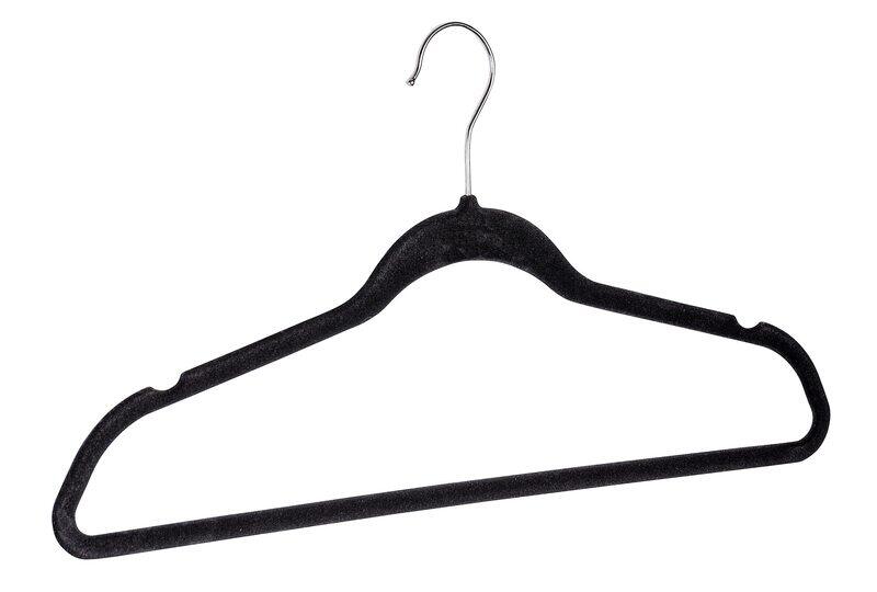 

Wenko Flocking Hangers, One Size, 5 Piece, Black