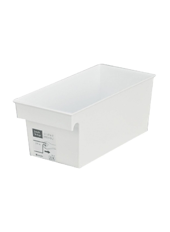 Inomata Hokan-sho Plastic Slim Simple Storage, White