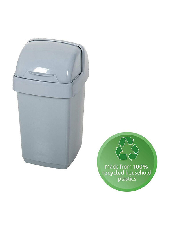 

Addis Roll Top Recycled Bin, 10 Liters, Grey