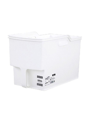 Inomata Plastic Slim Storage Box, White