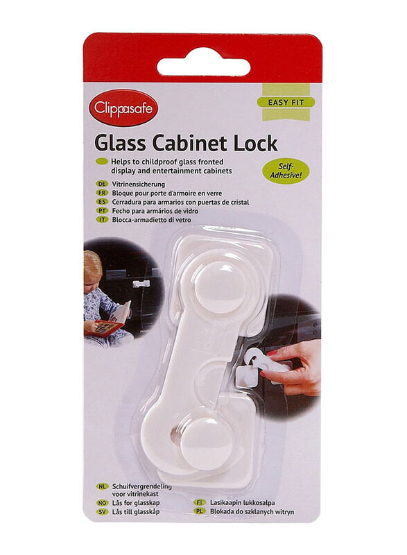 

Clippasafe Glass Cabinet Lock, White