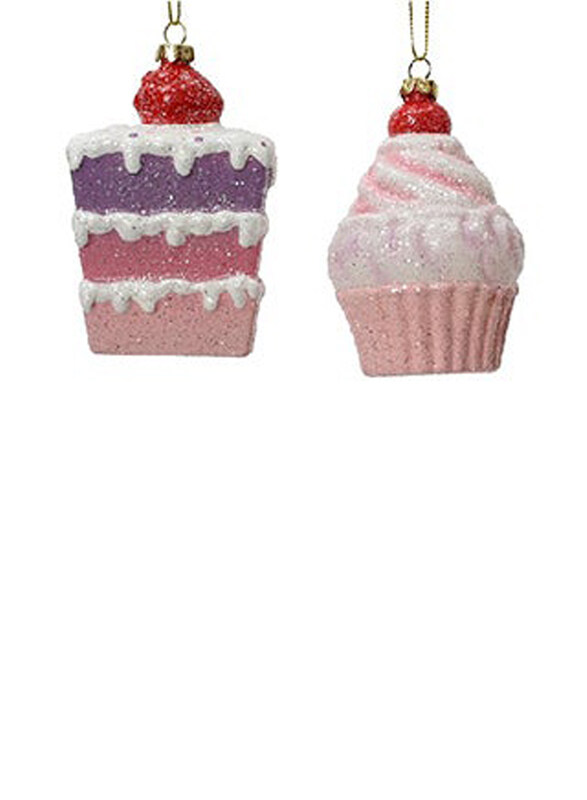

Kaemingk Decoris Cake Plastic Sugar Finish with Shiny & Enamel with Glitter, Assorted Colour