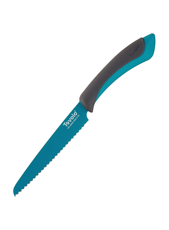 

Tovolo 5-inch Serrated Utility Knife, Blue/Grey
