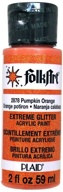 

Folkart Extreme Glitter Multisurface Paint, 59ml, Pumpkin Orange