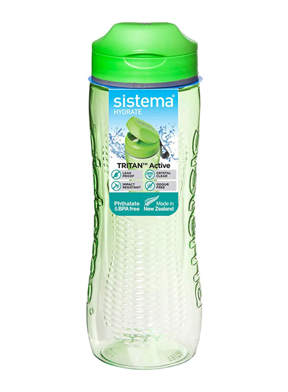 

Sistema 800ml Tritan Active Plastic Water Bottle, Green