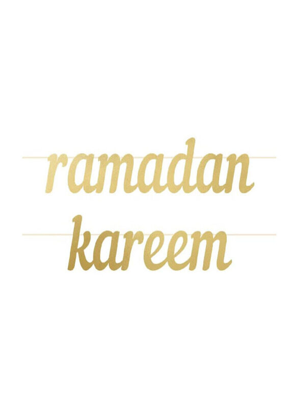 

Peacock Supplies Ramadan Kareem Letter Banner for Occasions Like Ramadan, Gold