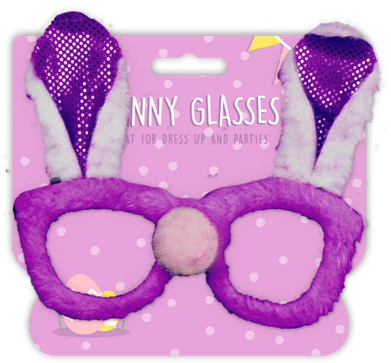 Gems Easter Bunny Novelty Glasses Assorted 1 Piece