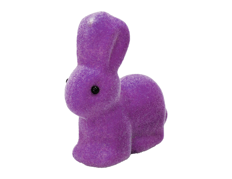 Gems Mini Flocked Bunny Decorations Pack Of 4