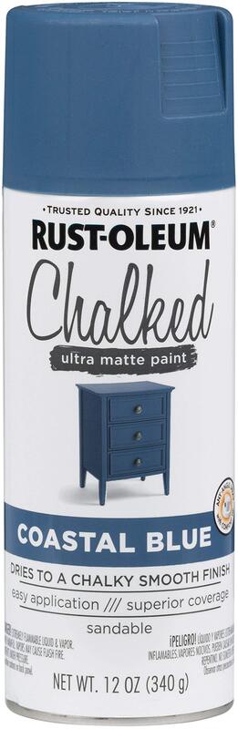 

Rust-Oleum Chalked Ultra Matte Spray Paint 302598, 12oz, Coastal Blue