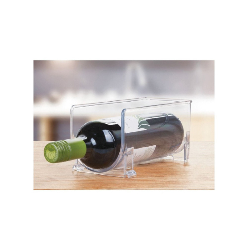 IDesign Plastic Fridge Stack Wine Holder, 4 Inch, Clear