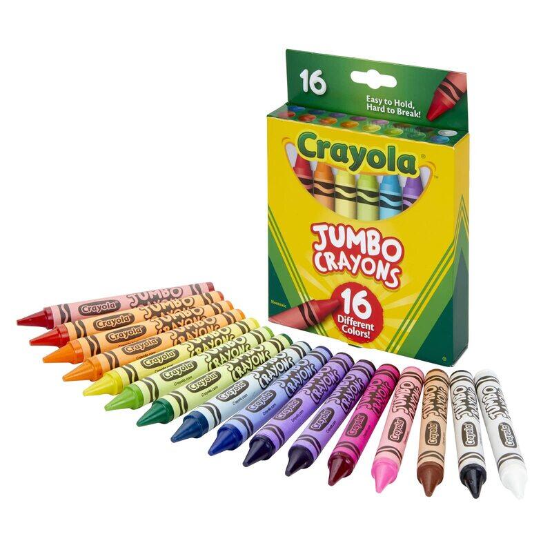

Crayola Jumbo Crayons Assorted Colours, 16-Piece, Multicolour