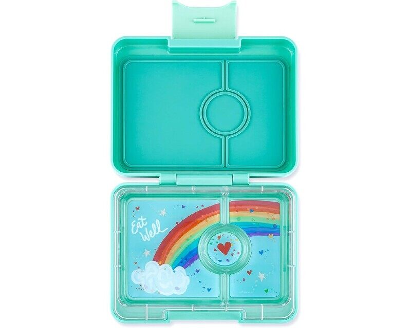 Yumbox Snack 3-Compartment Snack Box Aqua