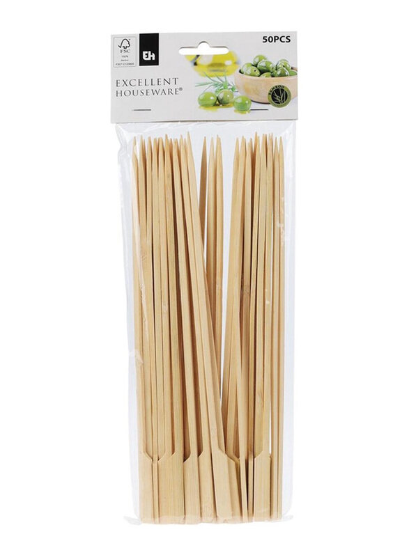 

Homesmiths 50-Piece Bamboo Gun Skewers, 408200630, Beige