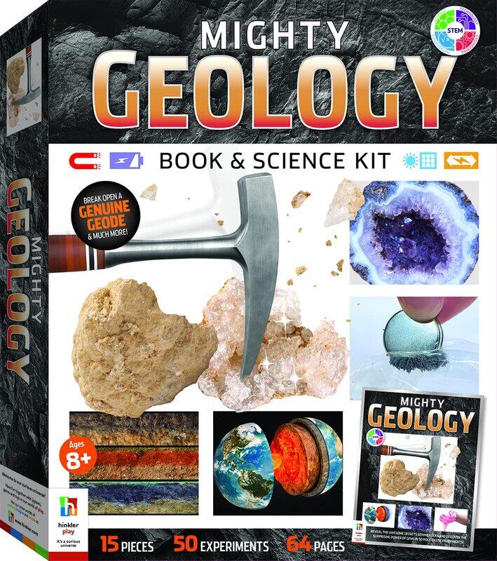

Hinkler 15-Piece Curious Universe Mighty Geology Book and Science Kit, Multicolour, Ages 8+ Years