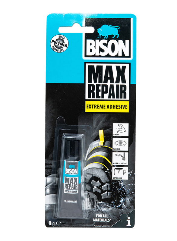 Bison Max Repair Adhesive, 8g, Clear