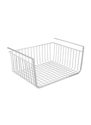 Inter Design York Lyra Steel Under Shelf Basket, 10 x 12.5 x 5.7 inch, Silver