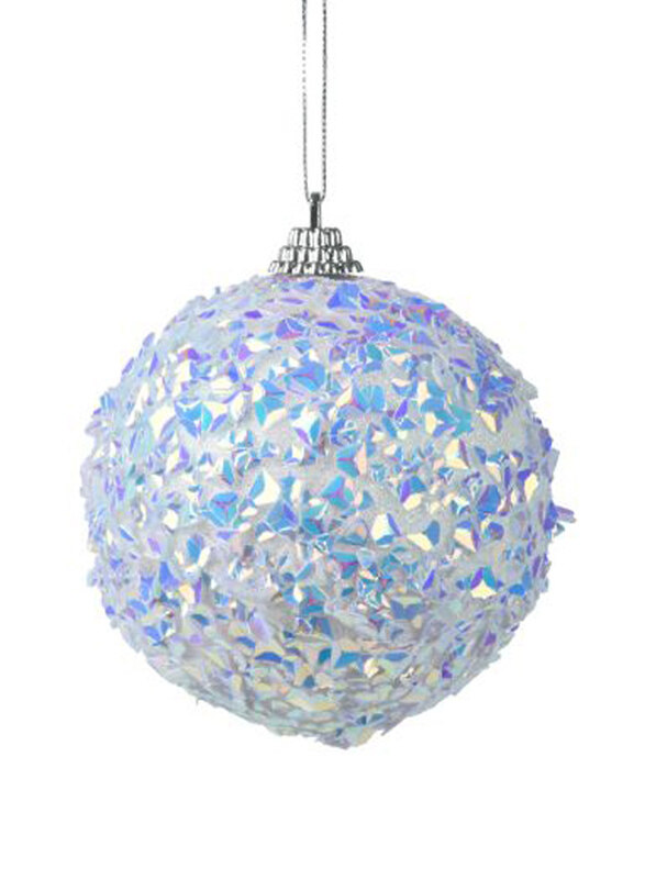 

Kaemingk Foam Glitters Bauble, 8cm, 1 Piece, Blue
