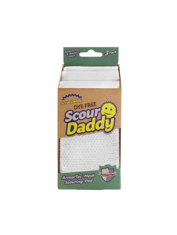 

Scrub Daddy Dye-Free Score Scrubber Pad, 3 Pieces, White