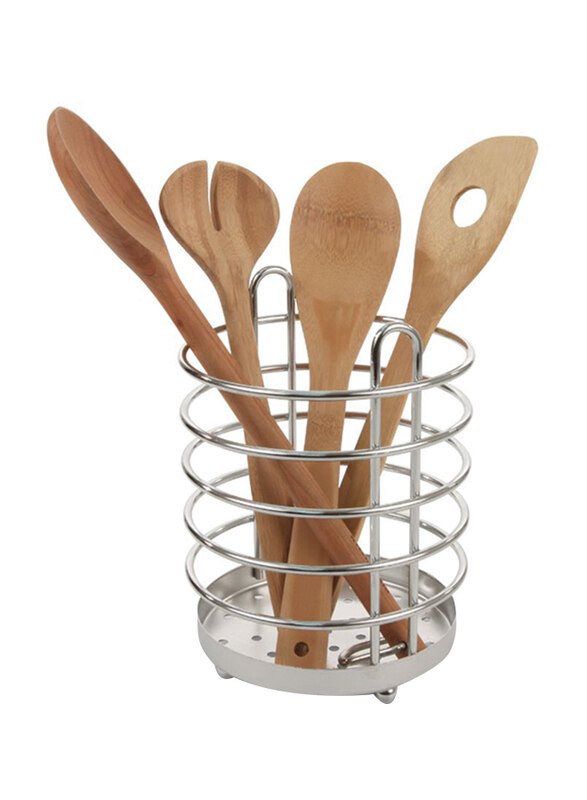 

Spectrum Pantry Works Grande Utensil Holder, Chrome Silver