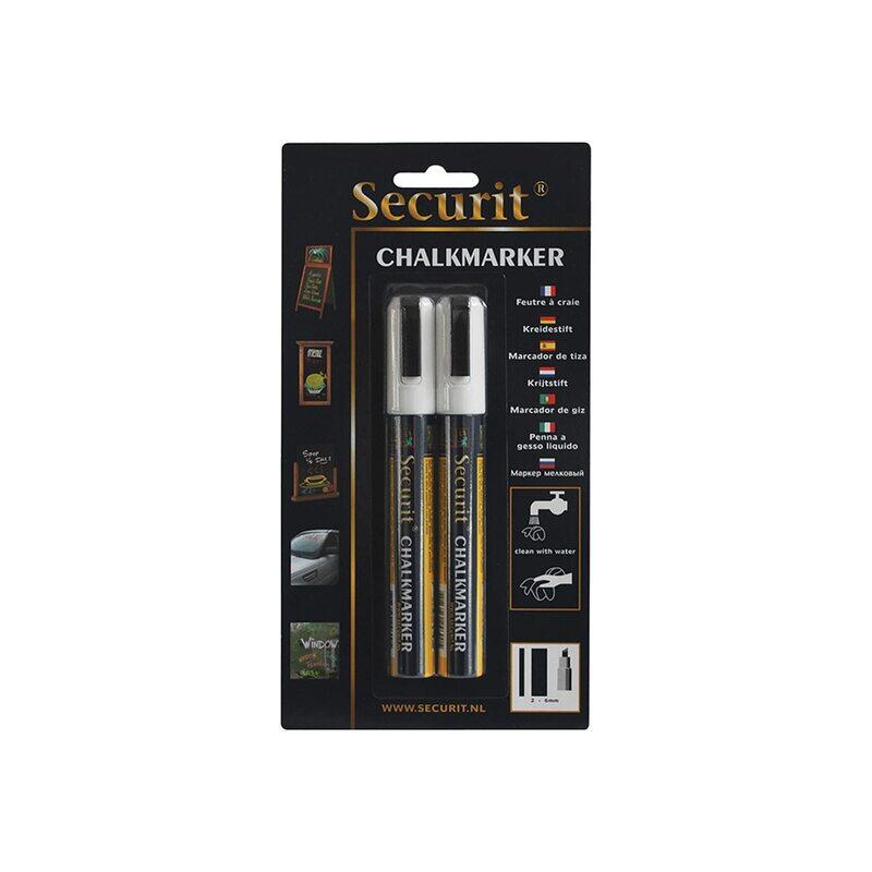 

Securit 2-Piece Original Chalk Marker Set, White