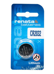 Renata CR2032 Lithium Battery, Black