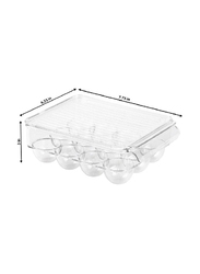 IDesign Plastic Fridge Bins Egg Holder, Small, Clear