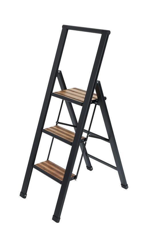 

Wenko Aluminum Folding 3 Steps Ladder, Black