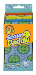 Scrub Daddy Scour Daddy Multi Surface Scouring Pad, 3 Pieces, Multicolour