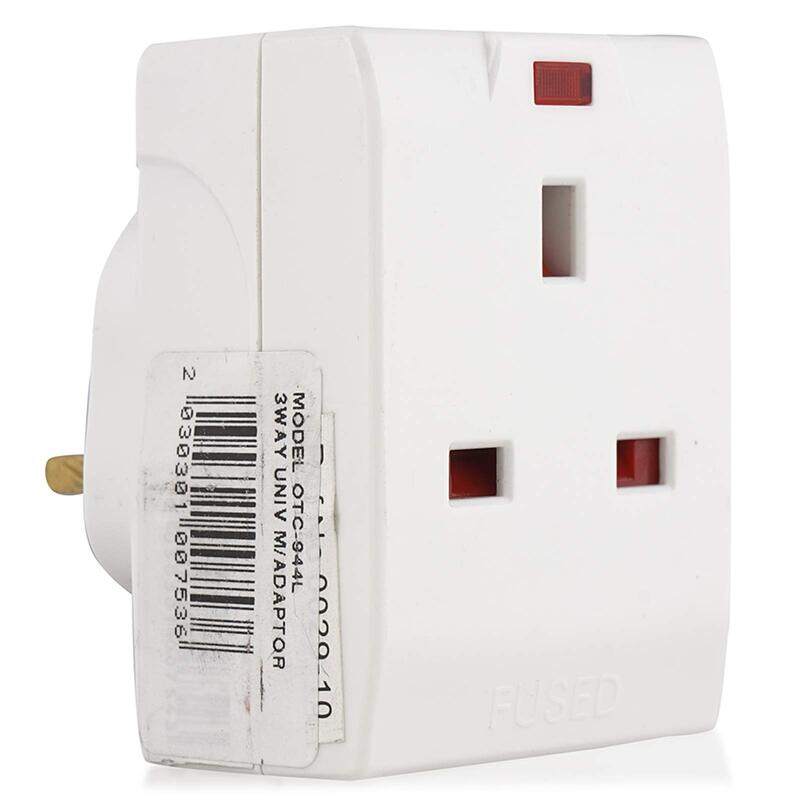 

Oshtraco Multi 3 Way Pin 13A Adapter, White