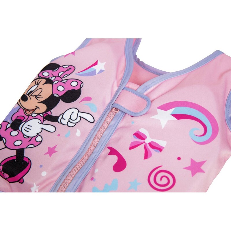 Bestway Minnie Swim Safe Jacket For Kids Aged 3-6 Years, Confortable Textile And Foam Padding, Adjustable Straps And Buckles Clip Closure. 51Cm S/M