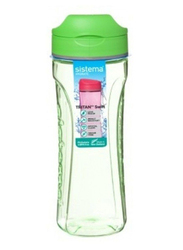 Sistema 600ml Tritan Swift Plastic Water Bottle, Green