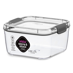 Visto Max 1.15 Liter Cube Storage Container With Clear Base & Lid