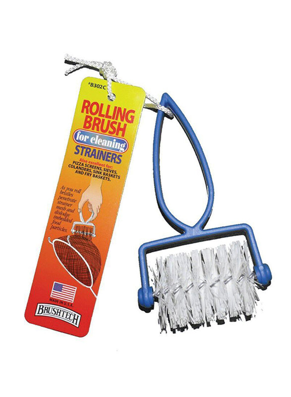

Brushtech Rolling Brush for Cleaning Strainers, Blue/White