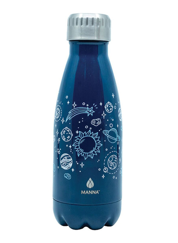 

Core 266ml Vogue Space/Unicorns Bottle, Blue