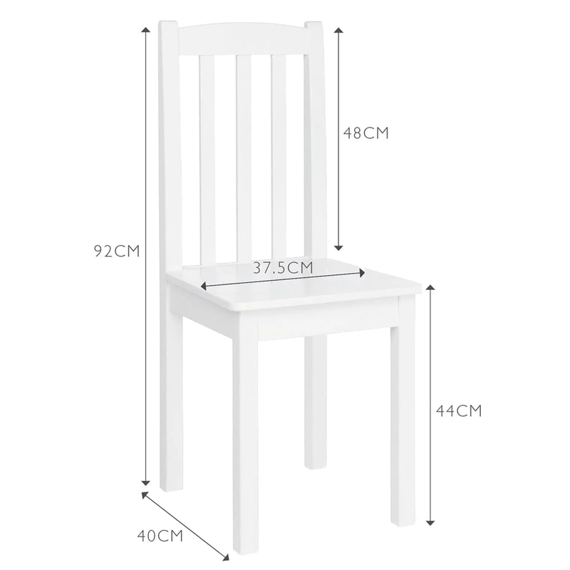 Homesmiths Elegant White Desk Table And Chair For Kids - Modern, Minimalist And Rustic