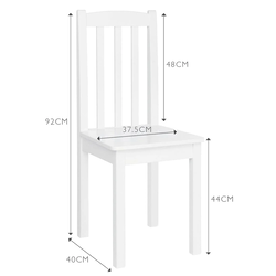 Homesmiths Elegant White Desk Table And Chair For Kids - Modern, Minimalist And Rustic