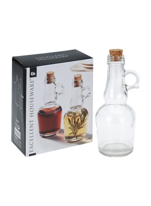 

Homesmiths Glass Oil Vinegar Set with Cork, CD1002690, Clear