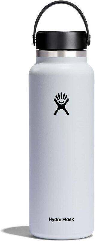 

Hydro Flask - Water Bottle 1180 ml (40 oz) - Vacuum Insulated Stainless Steel Water Bottle Flask with Leak Proof Flex Cap with Strap - BPA-Free - Wide