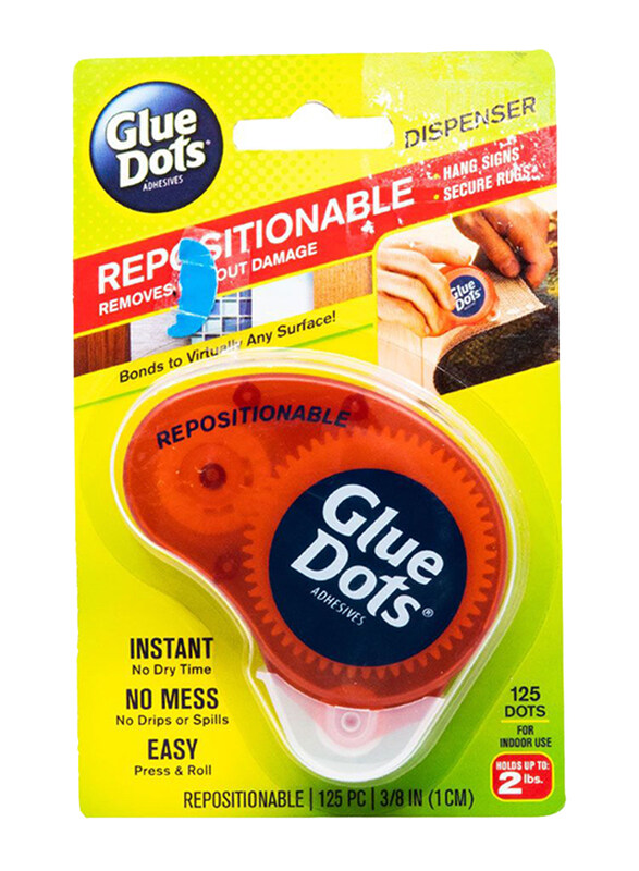 

Glue Dots Repositionable Adhesive Dispenser, Clear