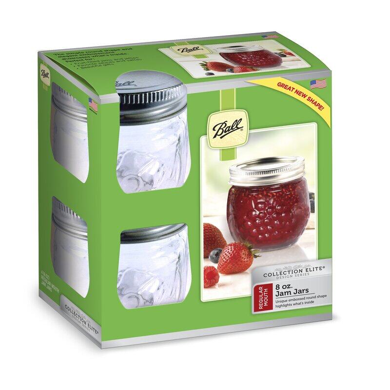 

Ball 8oz Mason Quilted Jelly Jars with Lids & Banded, Clear