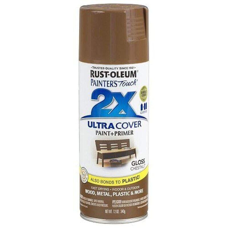 

Rust-Oleum Painter's Touch 2x Ultra Cover Gloss Spray Paint 249847, 12oz, Chestnut