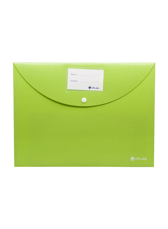 

Atlas Document Bag with Name Card, Green