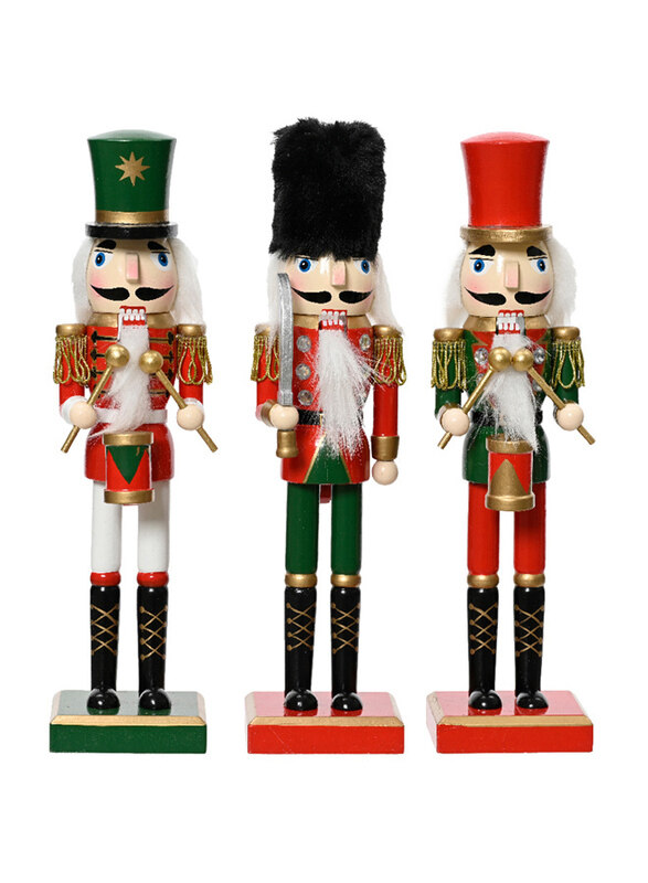 

Kaemingk Assorted Pinewood On Base Nutcracker, 38cm, 1 Piece, Multicolour